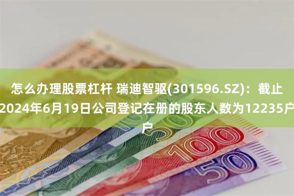 怎么办理股票杠杆 瑞迪智驱(301596.SZ)：截止2024年6月19日公司登记在册的股东人数为12235户