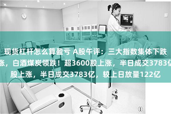 现货杠杆怎么算盈亏 A股午评：三大指数集体下跌，房地产卫星导航领涨，白酒煤炭领跌！超3600股上涨，半日成交3783亿，较上日放量122亿