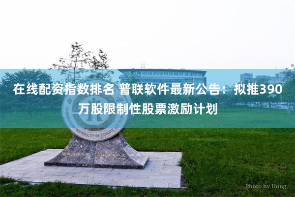 在线配资指数排名 普联软件最新公告：拟推390万股限制性股票激励计划